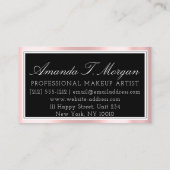 Initialen Monogram Evenementenplanner Roze Zwart W Visitekaartje (Achterkant)