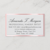 Initialen Monogram Gebeurtenis Planner Roze Geform Visitekaartje (Achterkant)