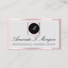 Initialen Monogram Gebeurtenis Planner Roze Geform Visitekaartje