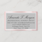 Initialen Monogram Gebeurtenis Planner Roze Gefram Visitekaartje (Achterkant)