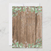 Initialen monogram houtexvloerbedekking kaart (Achterkant)