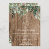 Initialen monogram houtexvloerbedekking kaart (Voorkant / Achterkant)