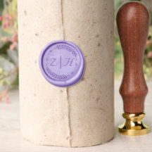 Initialen Monogram met Bladkrans