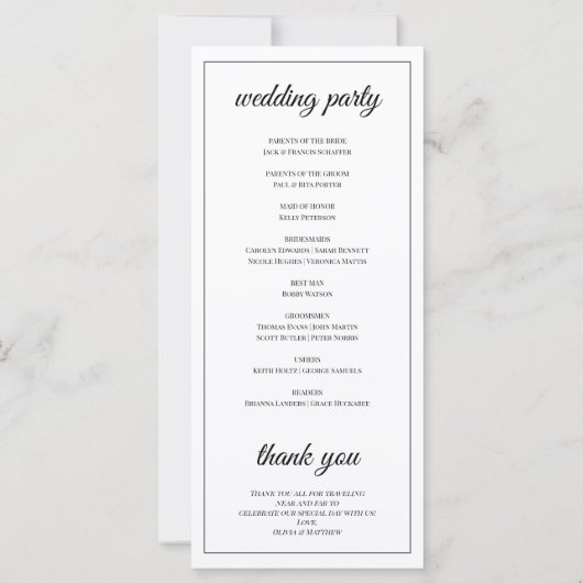 Initialen Monogram minimalistisch weddenschap (Achterkant)