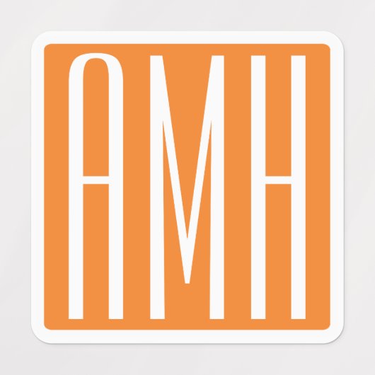 Initialen Monogram | Multi heldere kleuren Labels (Design 2)