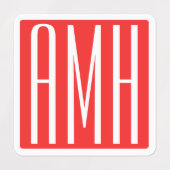 Initialen Monogram | Multi heldere kleuren Labels (Design 1)