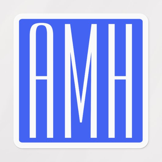 Initialen Monogram | MultiBright kleuren v2 Labels (Design 2)