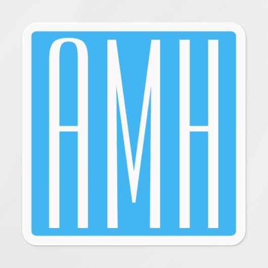 Initialen Monogram | MultiBright kleuren v2 Labels (Design 1)