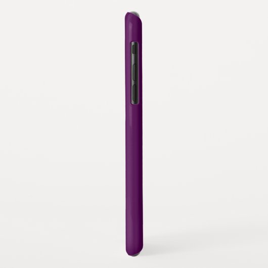 Initialen Monogram | Wit op diep Paars Case-Mate iPhone Case (Achterkant/links)