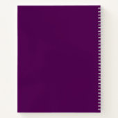 Initialen Monogram | Wit op diep Paars Notitieboek (Achterkant)