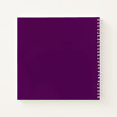 Initialen Monogram | Wit op diep Paars Notitieboek (Achterkant)