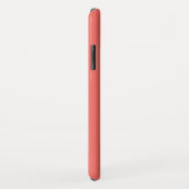 Initialen Monogram | wit op koraal Case-Mate iPhone Case (Achterkant/rechts)