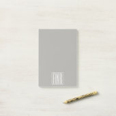 Initialen Monogram | Wit op lichtgrijs Post-it® Notes (Op bureau)