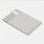 Initialen Monogram | Wit op lichtgrijs Post-it® Notes (Schuin)