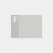 Initialen Monogram | Wit Op Lichtgrijs Post-it® Notes (Voorkant)