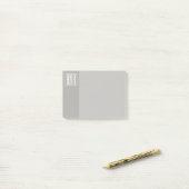 Initialen Monogram | Wit Op Lichtgrijs Post-it® Notes (Op bureau)