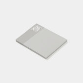 Initialen Monogram | Wit Op Lichtgrijs Post-it® Notes (Schuin)