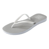 Initialen Monogram | Wit op lichtgrijs Teenslippers (Schuin)