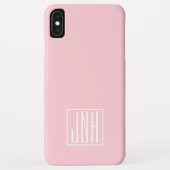Initialen Monogram | wit op lichtroze Case-Mate iPhone Case (Achterkant)