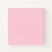 Initialen Monogram | wit op lichtroze Notitieboek (Achterkant)