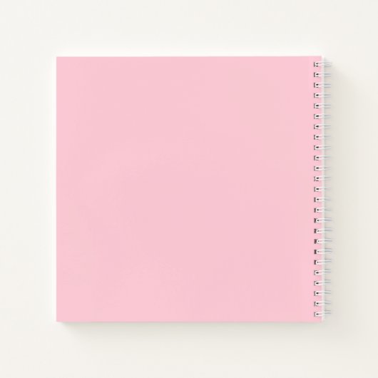 Initialen Monogram | wit op lichtroze Notitieboek (Achterkant)