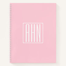 Initialen Monogram | wit op lichtroze