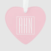 Initialen Monogram | wit op lichtroze Ornament (achterkant)