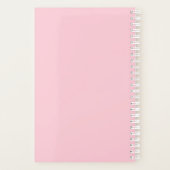 Initialen Monogram | wit op lichtroze Planner (Achterkant)