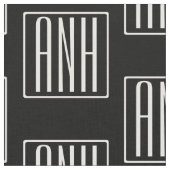 Initialen Monogram | Zwart wit Stof (Close Up)