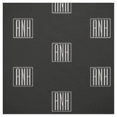 Initialen Monogram | Zwart wit Stof (Swatch)