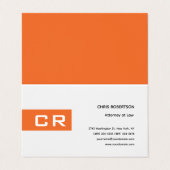 Initialen Monogrammed Custom Modern Minimalist Visitekaartje (Buitenkant ongevouwen)