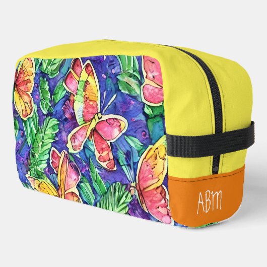 Initialen Mooie verjaardagscadeau vlinder Toilettasje (Linkerhoek)