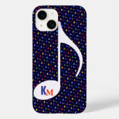 initialen muzieknotitie aanpassen Case-Mate iPhone case (Achterkant)