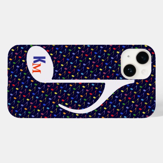 initialen muzieknotitie aanpassen Case-Mate iPhone case (Achterkant (horizontaal))