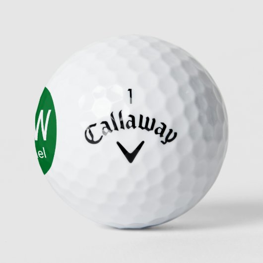 Initialen Naam Groen Golfballen (Logo)