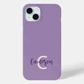 Initialen naam Sophisticated Solid Violet Case-Mate iPhone Case (Achterkant)