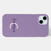 Initialen naam Sophisticated Solid Violet Case-Mate iPhone Case (Achterkant (horizontaal))