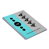 Initialen naam turquoise en grijs toevoegen notitieboek (Rechterzijde)