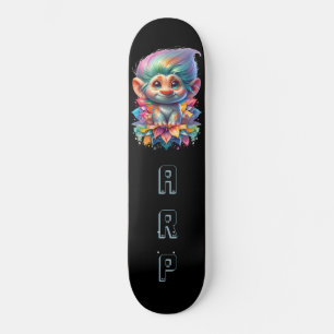 *~* Initialen Neon Haar Regenboog Troll AP89 Persoonlijk Skateboard