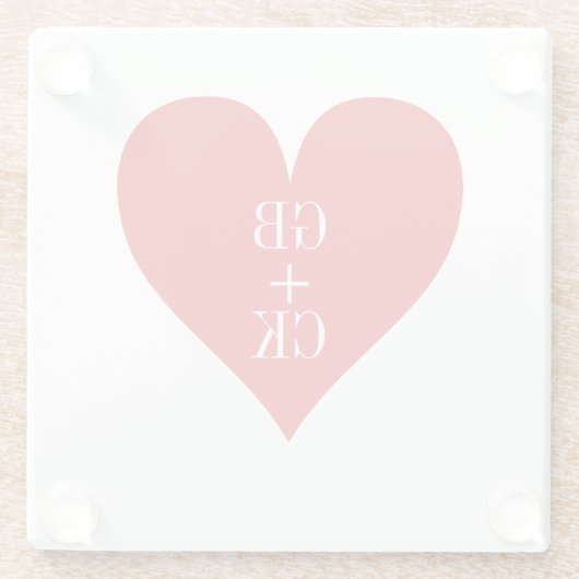 Initialen Onderzetter van glas (Achterkant)