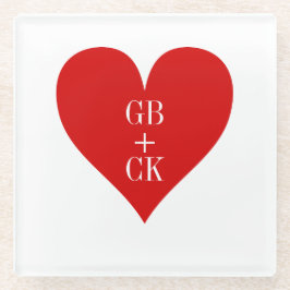 Initialen Onderzetter van glas Glazen Onderzetter