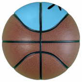 Initialen op blauw basketbal (Rechts)