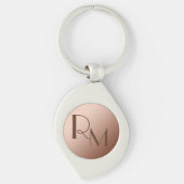 Initialen op koper sleutelhanger (Voorkant)