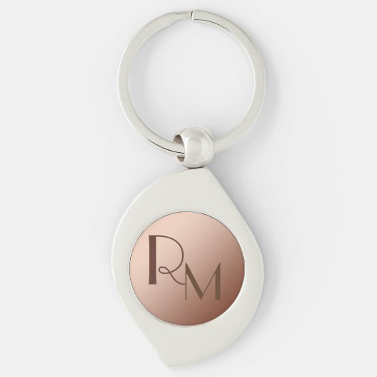 Initialen op koper sleutelhanger (Voorkant)