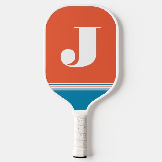 Initialen Oranje Pickleball Paddle (Achterkant)