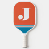 Initialen Oranje Pickleball Paddle (Voorkant)