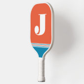Initialen Oranje Pickleball Paddle (Links)
