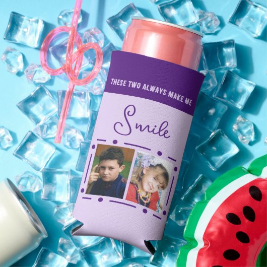 Initialen paars seltzer blikjeskoeler (Insitu Zomer)