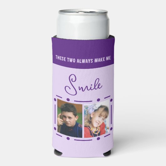 Initialen paars seltzer blikjeskoeler (Seltzer Voorkant)