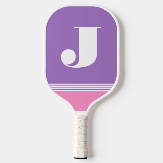Initialen Paarse pickleball paddle (Achterkant)